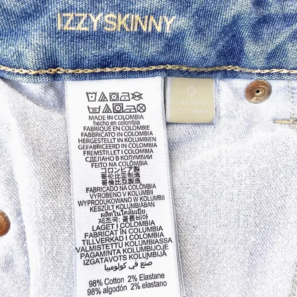 Michael Kors Izzy Skinny Fray Hem Cropped Jeans